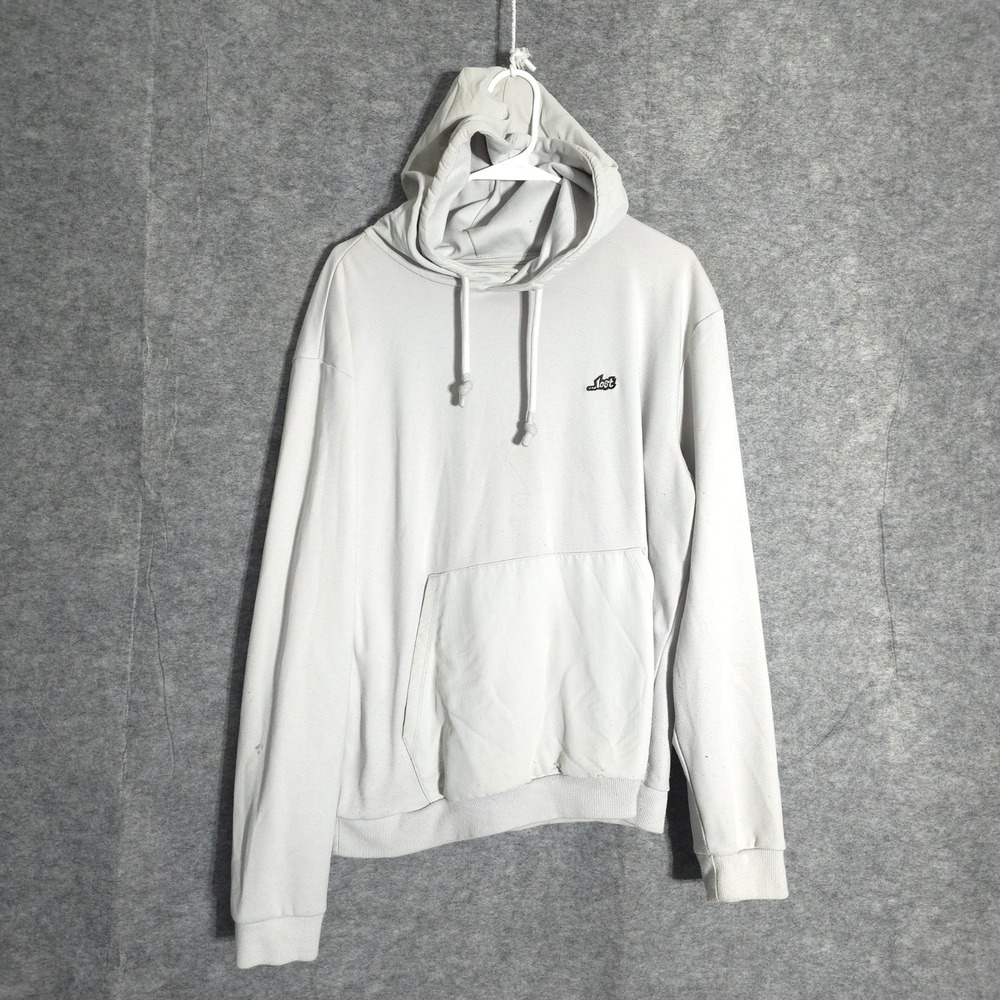 Lost Enterprises Hoodie Mens Medium White Surf Skate Pullover Embroidered Logo